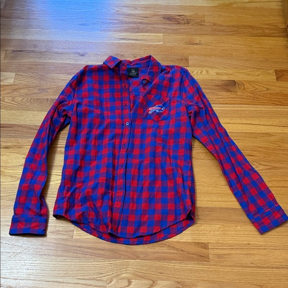 NFL Tops - NFL Red and Blue Plaid Men's Shirt
